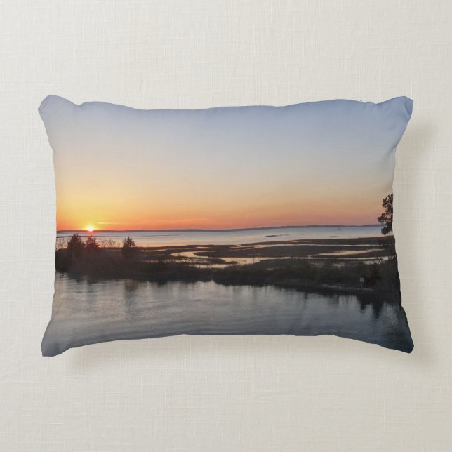 Chincoteague Sunset I Virginia Landscape Accent Kussen (Voorkant)
