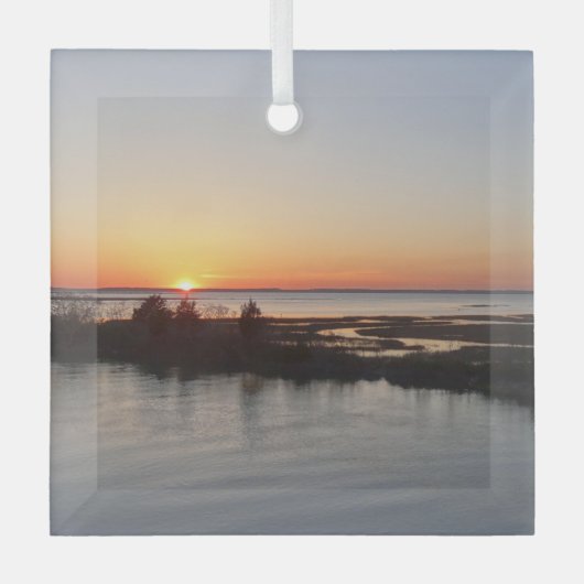 Chincoteague Sunset I Virginia Landscape Glas Ornament (Voorkant)