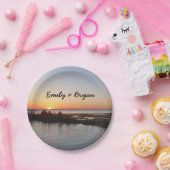 Chincoteague Sunset I Virginia Landscape Papieren Bordje (Feest)