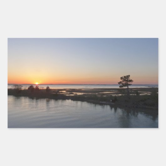 Chincoteague Sunset I Virginia Landscape Rechthoekige Sticker (Voorkant)