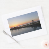 Chincoteague Sunset I Virginia Landscape Rechthoekige Sticker (Envelop)