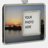 Chincoteague Sunset I Virginia Landscape Verzilverd Omlijst Ornament (Rechts)