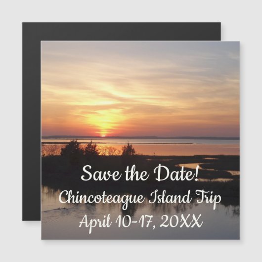 Chincoteague Sunset II Virginia Landschap (Voorkant / Achterkant)