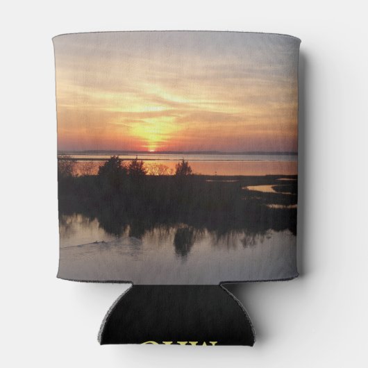 Chincoteague Sunset II Virginia Landschap Blikjeskoeler (Achterkant)