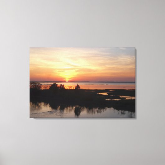Chincoteague Sunset II Virginia Landschap Canvas Afdruk (Voorkant)
