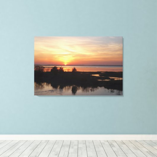 Chincoteague Sunset II Virginia Landschap Canvas Afdruk (Insitu (Houten vloer))