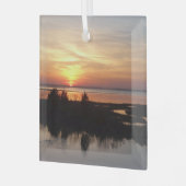 Chincoteague Sunset II Virginia Landschap Glas Ornament (Voorkant links)