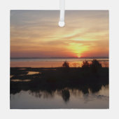 Chincoteague Sunset II Virginia Landschap Glas Ornament (Achterkant)