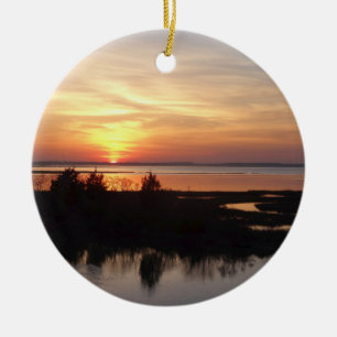 Chincoteague Sunset II Virginia Landschap Keramisch Ornament