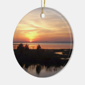 Chincoteague Sunset II Virginia Landschap Keramisch Ornament (Links)