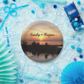 Chincoteague Sunset II Virginia Landschap Papieren Bordje (Feest)