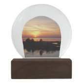 Chincoteague Sunset II Virginia Landschap Sneeuwbol (Achterkant)