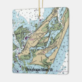 Chincoteague - VA Grafiek Keramisch Ornament (Links)