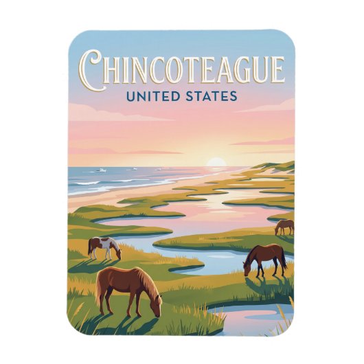 Chincoteague Virginia Magneet (Verticaal)