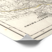 Chine et Japon - Historische kaart Poster (Hoek)