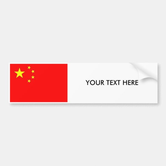Chine FLAG Bumpersticker (Voorkant)