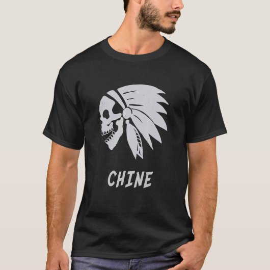 Chine Native American Indian Born Freedom Evil Sku T-shirt (Voorkant)