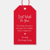 Chinees 圣 诞 快 Label met prettige kerstcadeaus Cadeaulabel (Achterkant)