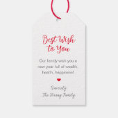 Chinees 圣 诞 快 Label met prettige kerstcadeaus Cadeaulabel (Achterkant)