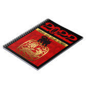 Chinees aangepast jaar nieuw jaar dierentuin notitieboek (Linkerzijde)