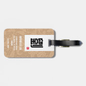 Chinees Achternaam Bagagelabel (Beige) (Achterkant horizontaal)