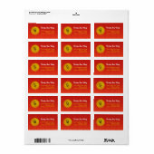 Chinees adres van de dierentuin van de Rood en van Etiket (Full Sheet)