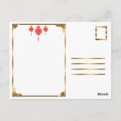  Chinees Adverteren Orchid Beauty Briefkaart (Achterkant)