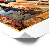  Chinees Adverteren Shanghai Fur Coat Girl Poster (Hoek)