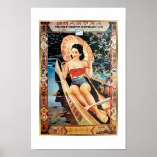  Chinees Adverteren Shanghai Fur Coat Girl Poster