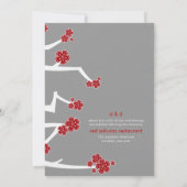 Chinees Ai Love Cherry Blossom Red Sakura Weddensc Kaart (Achterkant)