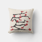 Chinees Ai Love Cherry Blossom Red Sakura Weddensc Kussen (Voorkant)