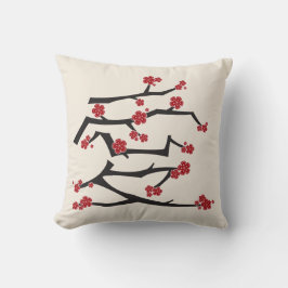 Chinees Ai Love Cherry Blossom Red Sakura Weddensc Kussen