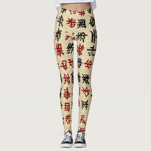 Chinees alfabet leggings (Voorkant)