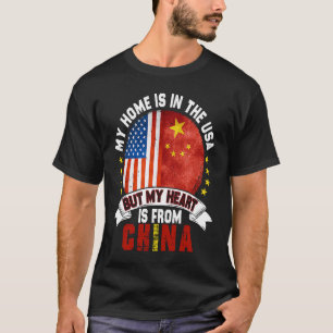 Chinees-Amerikaans patriot Heart komt uit China vl T-shirt