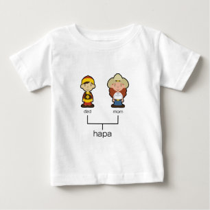 Chinees/Amerikaans T-shirt van de familie Hapa-Bab
