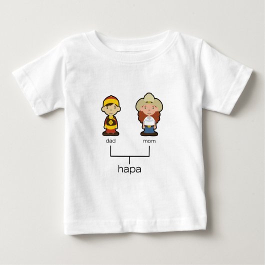 Chinees/Amerikaans T-shirt van de familie Hapa-Bab (Voorkant)
