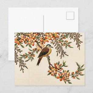 Chinees Antiek Flower & Bird, tuin Briefkaart