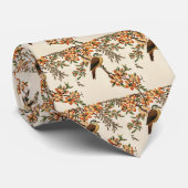 Chinees Antiek Flower & Bird,  tuin Stropdas (Opgerold)