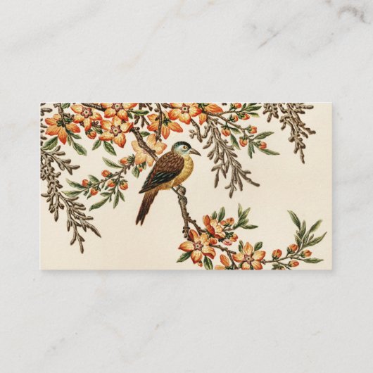 Chinees Antiek Flower & Bird,  tuin Visitekaartje (Achterkant)