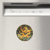 Chinees antiek geborduurde gouden draak magneet (Insitu (Vaatwasser))