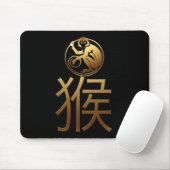 Chinees apenjaar Gold Ideogram Zodiac BirthD MP Muismat (Met muis)