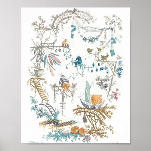 Chinees Arabeskisch Poster (Voorkant)