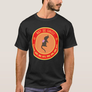 Chinees astrologisch rattenbord t-shirt