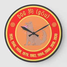 Chinees Astrology Dog-teken Grote Klok