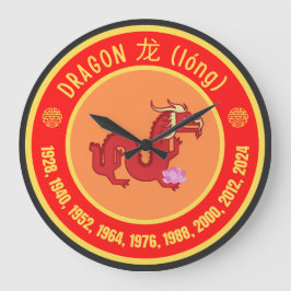 Chinees Astrology Dragon-teken Grote Klok