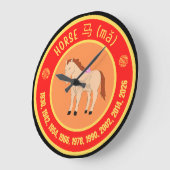 Chinees Astrology Horse-teken Grote Klok (Hoek)