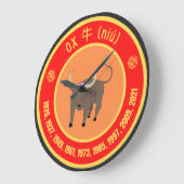 Chinees Astrology Ox-teken Grote Klok (Hoek)