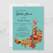 Chinees Auspicious Cloud Dragon Vrijgezellenfeest Kaart (Voorkant)