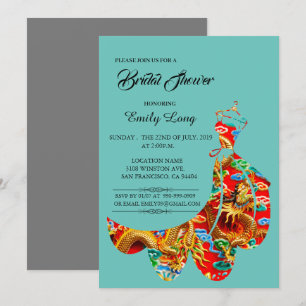 Chinees Auspicious Cloud Dragon Vrijgezellenfeest Kaart