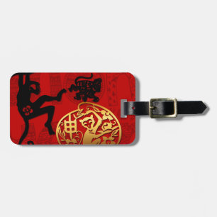 Chinees Bagagelabel van de halve aap